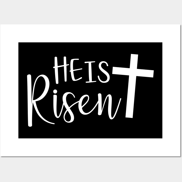 He is risen - christian qoute Wall Art by colorbyte